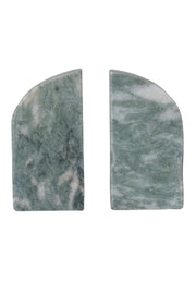 Creative Co-Op Marble Bookends Green Melange Set of 2