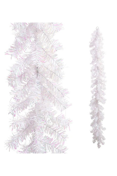 Tinsel Garland 6' White