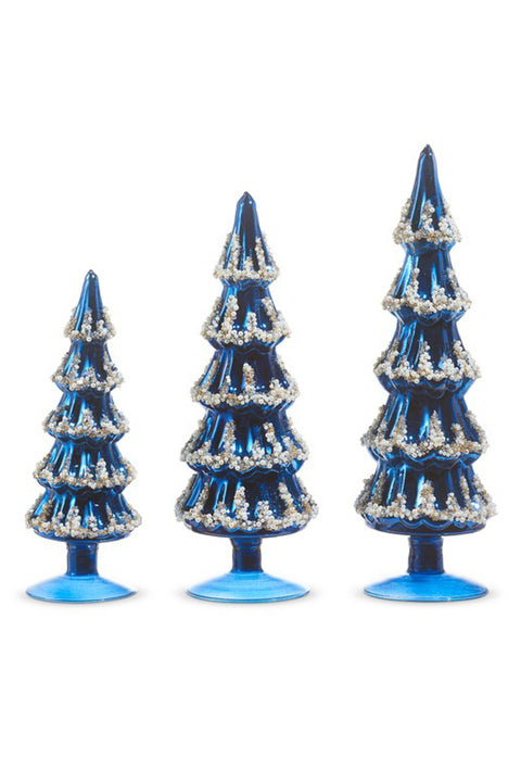 Blue Beaded Tree Medium