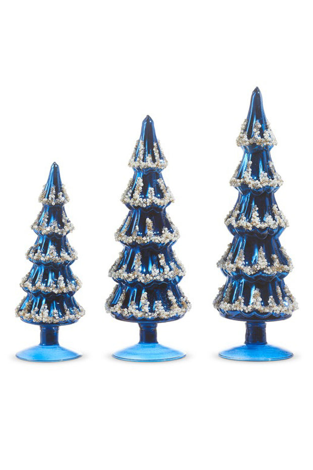 Blue Beaded Tree Large