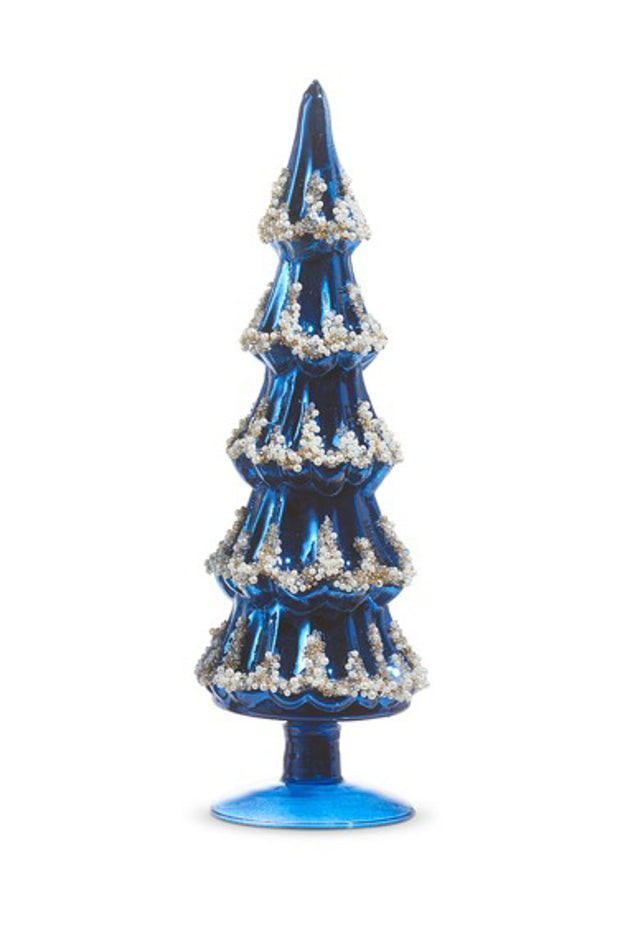 Blue Beaded Tree Large