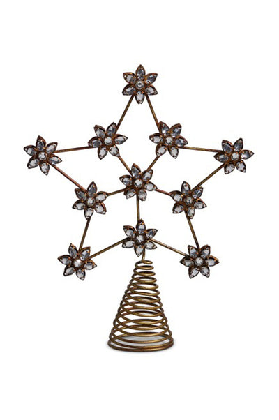 Jeweled Star Tree Topper 10.5"