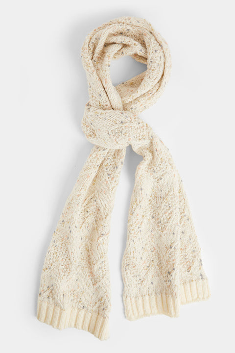 Confetti Pom Pom Scarf Winter White