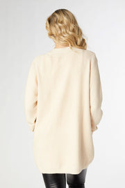 Relaxed Ciana Cardigan With Pocket Oatmeal Large/Extra Large