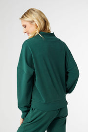 Smooth Zipper Pullover Evergreen Large/Extra Large