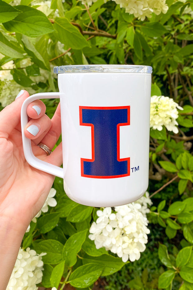 Corkcicle Mug White 16 oz University of Illinois