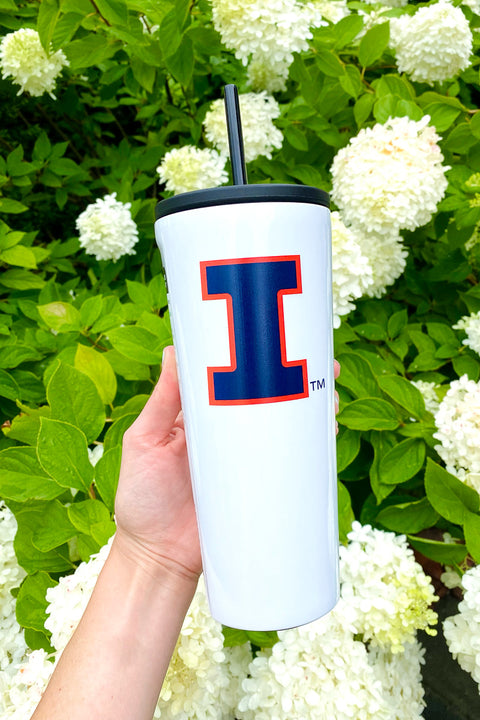 Corkcicle Cold Cup White 24 oz University of Illinois