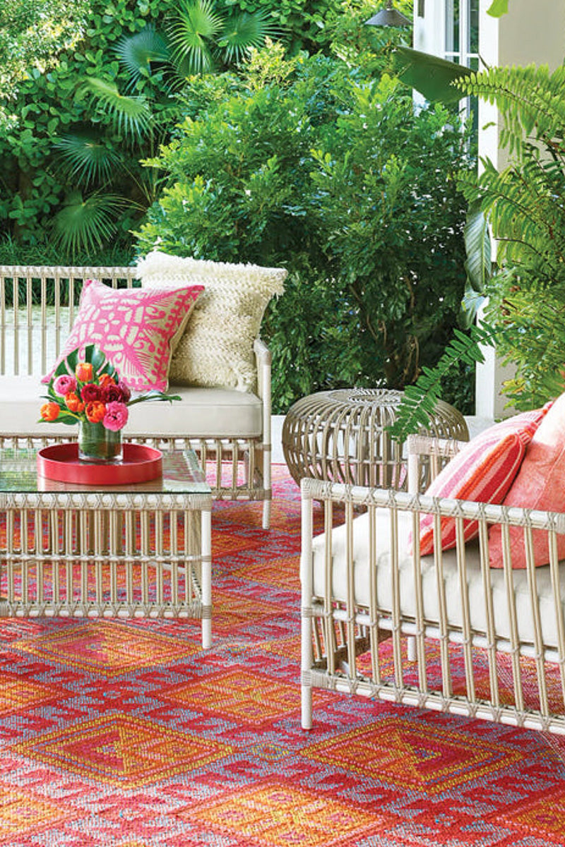 Dash & Albert Valencia Kilim Handwoven Indoor/Outdoor Rug 3'x5' Spice