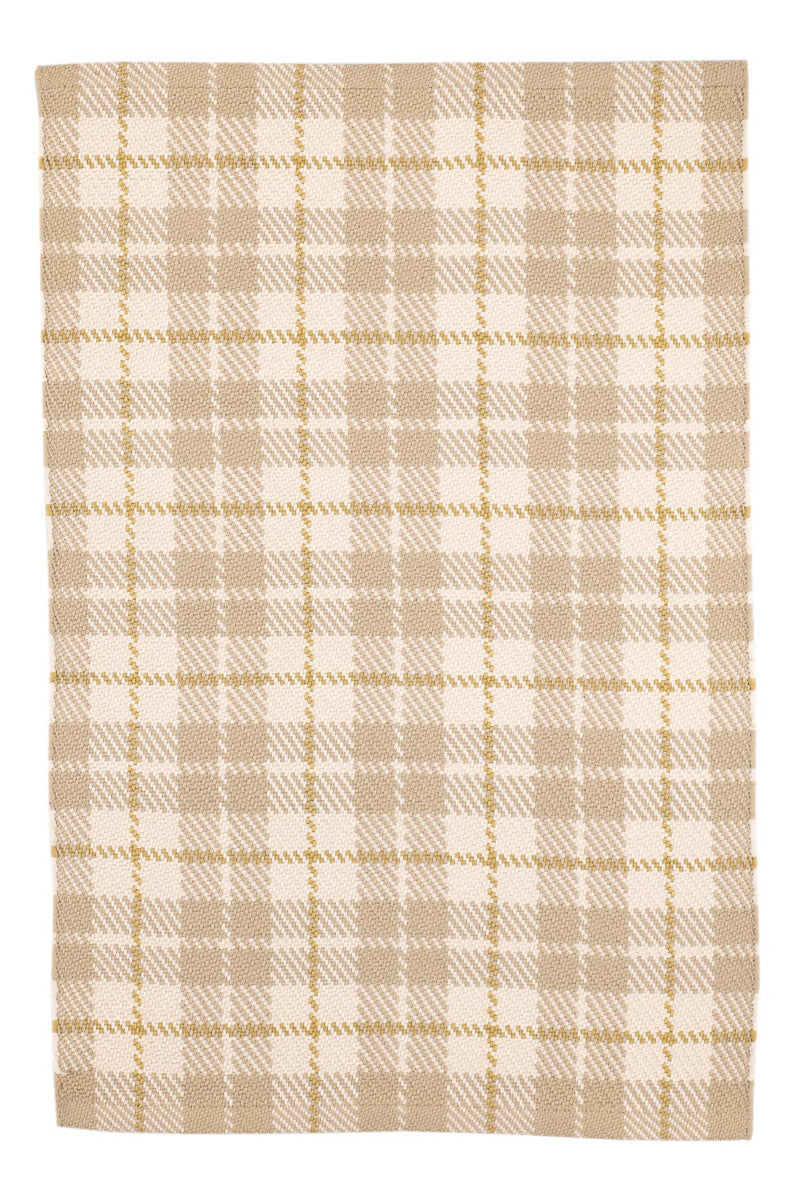 Dash & Albert Lakeville Plaid Handwoven Indoor/Outdoor Rug 2'x3' Khaki