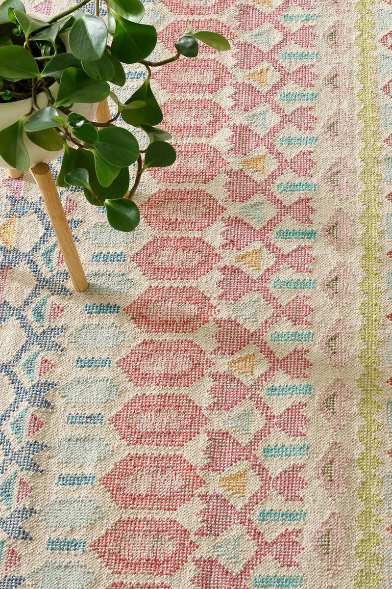 Dash & Albert Stony Brook Hand Loom Knotted Cotton Rug 2'x3' Multi