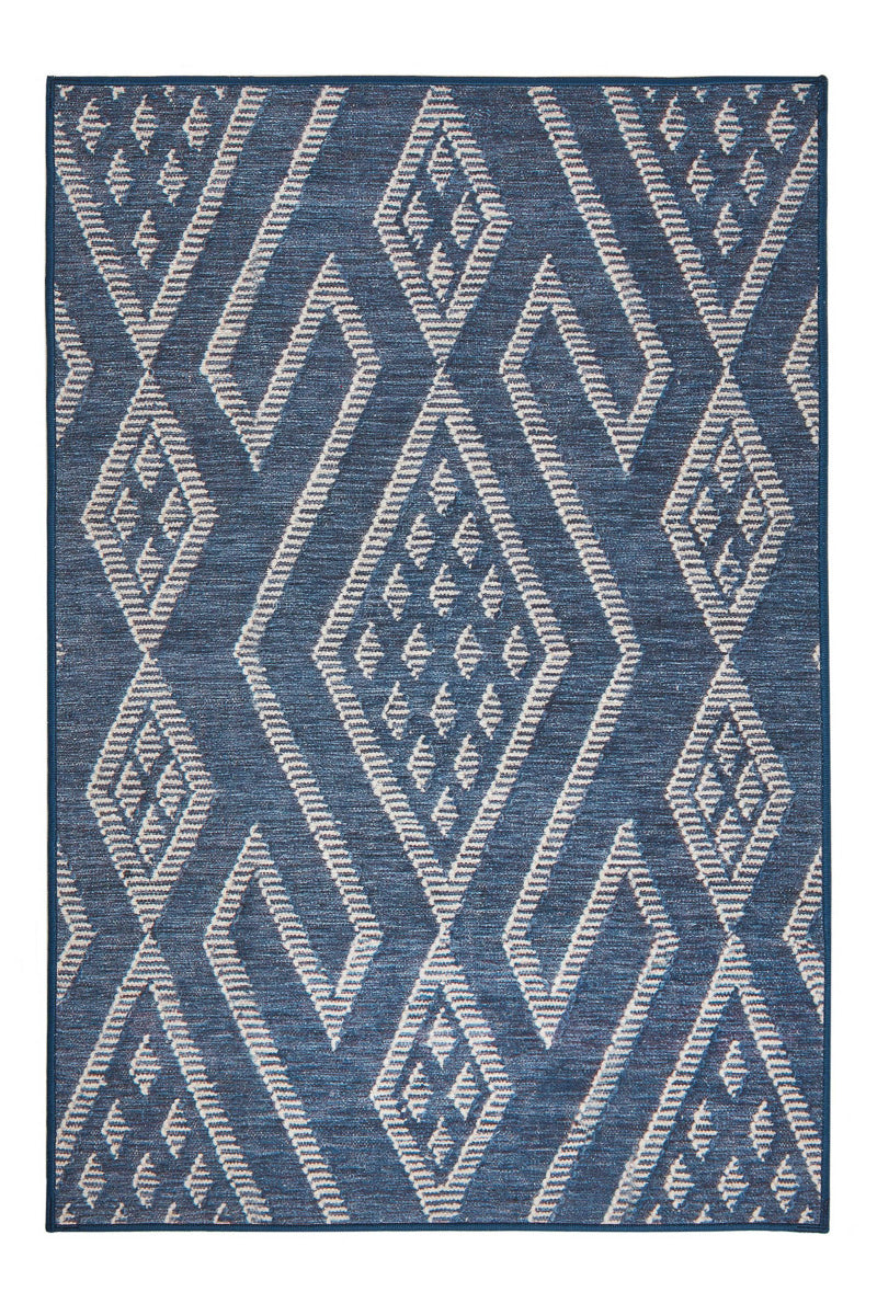 Dash & Albert Guthrie Navy Machine Washable Rug 2x3