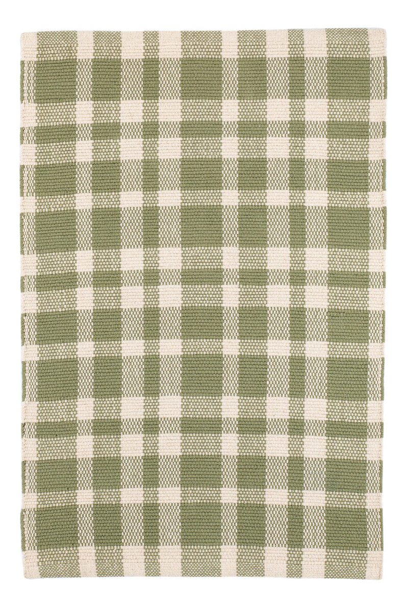 Dash & Albert Tattersall Handwoven Cotton Rug 2'x3' Sage