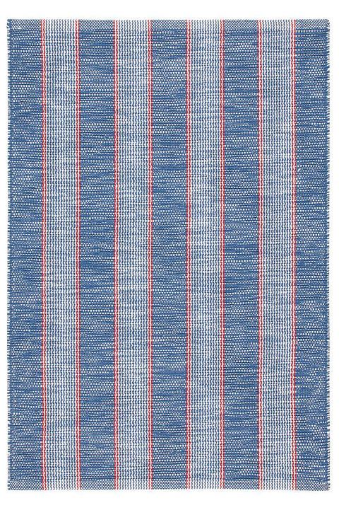 Dash & Albert | Hillsgrove Stripe Denim | 2' x 3' Handwoven Cotton Rug