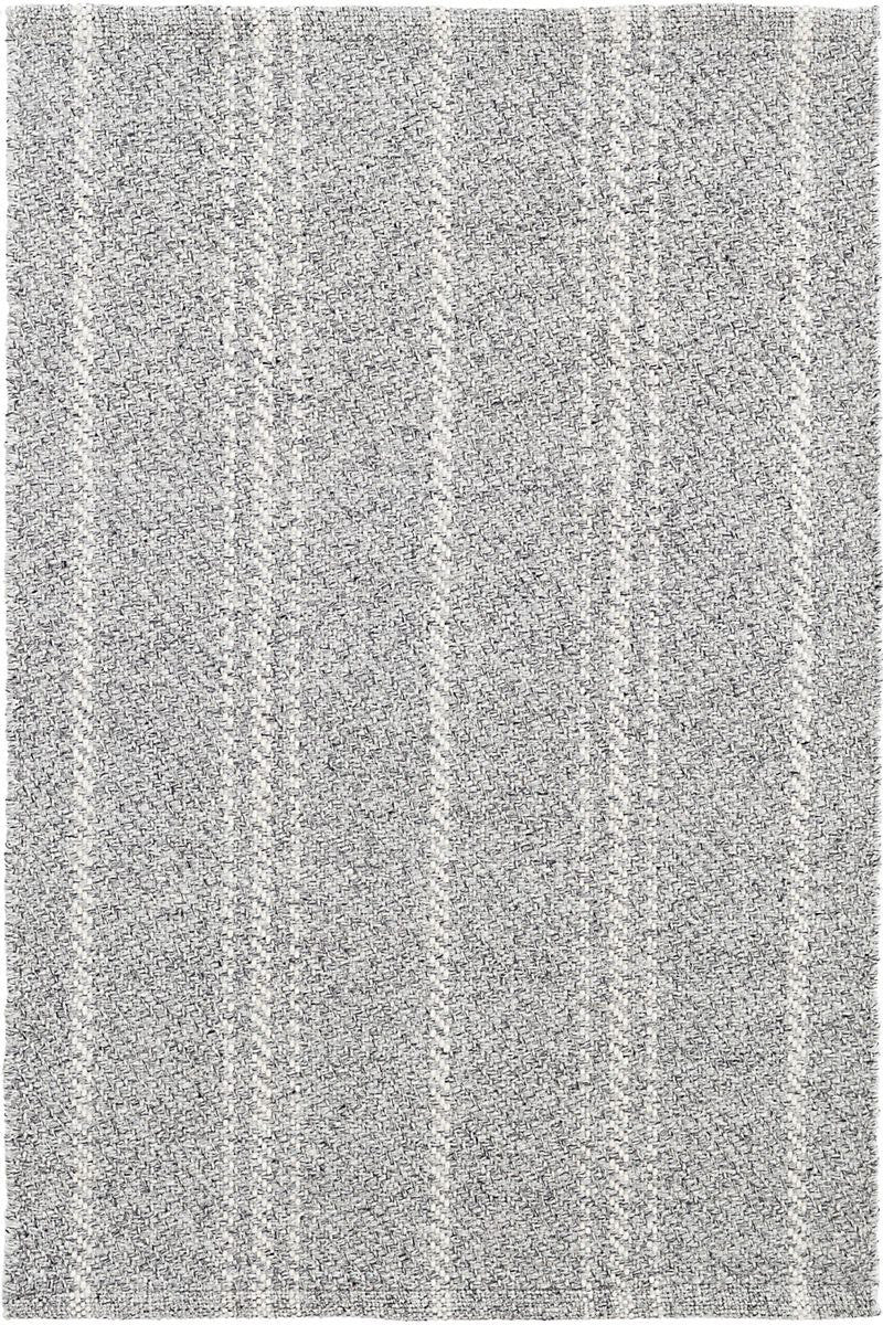 Dash & Albert Melange Stripe Handwoven Indoor/Outdoor Rug 2'x3' Grey/Ivory