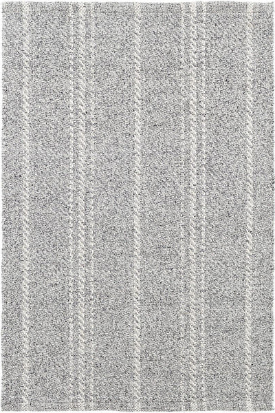 Dash & Albert Melange Stripe Grey/Ivory Handwoven Indoor/Outdoor Rug 2x3