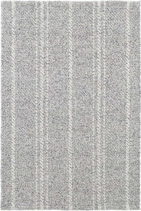 Dash & Albert Melange Stripe Grey/Ivory Handwoven Indoor/Outdoor Rug 2x3