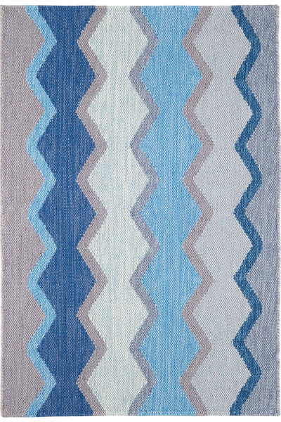 Dash & Albert Safety Net Blue Handwoven Indoor/Outdoor Rug 2x3