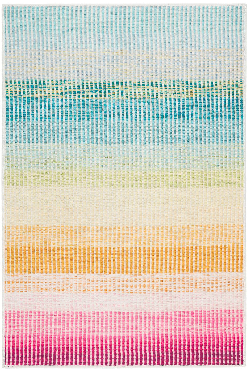 Dash & Albert Watercolor Horizon Multi Machine Washable Rug 2x3