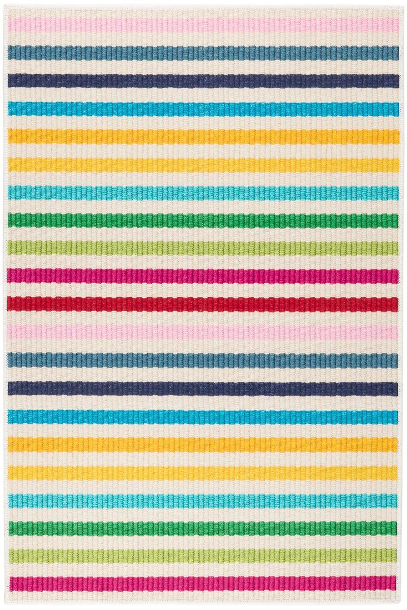 Dash & Albert Rainbow Stripe Machine Washable Rug 2'x3' Multi