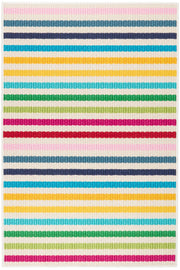 Dash & Albert Rainbow Stripe Multi Machine Washable Rug 2x3