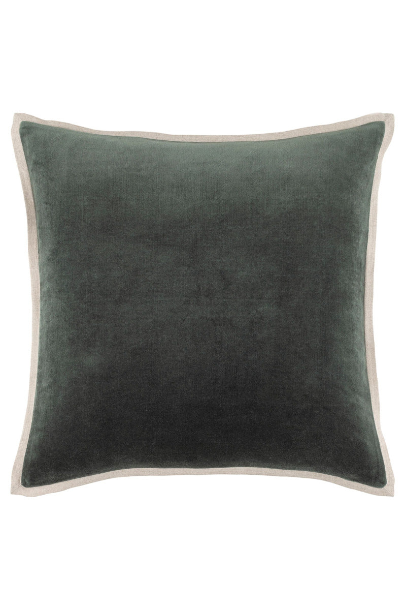 Dash & Albert Gehry Velvet/Linen Everglade Decorative Pillow 22" Square