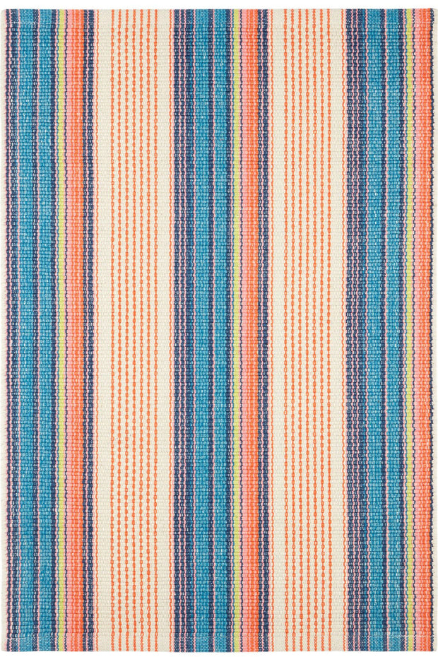 Dash & Albert Sloane Stripe Sunset Handwoven Cotton Rug 2x3