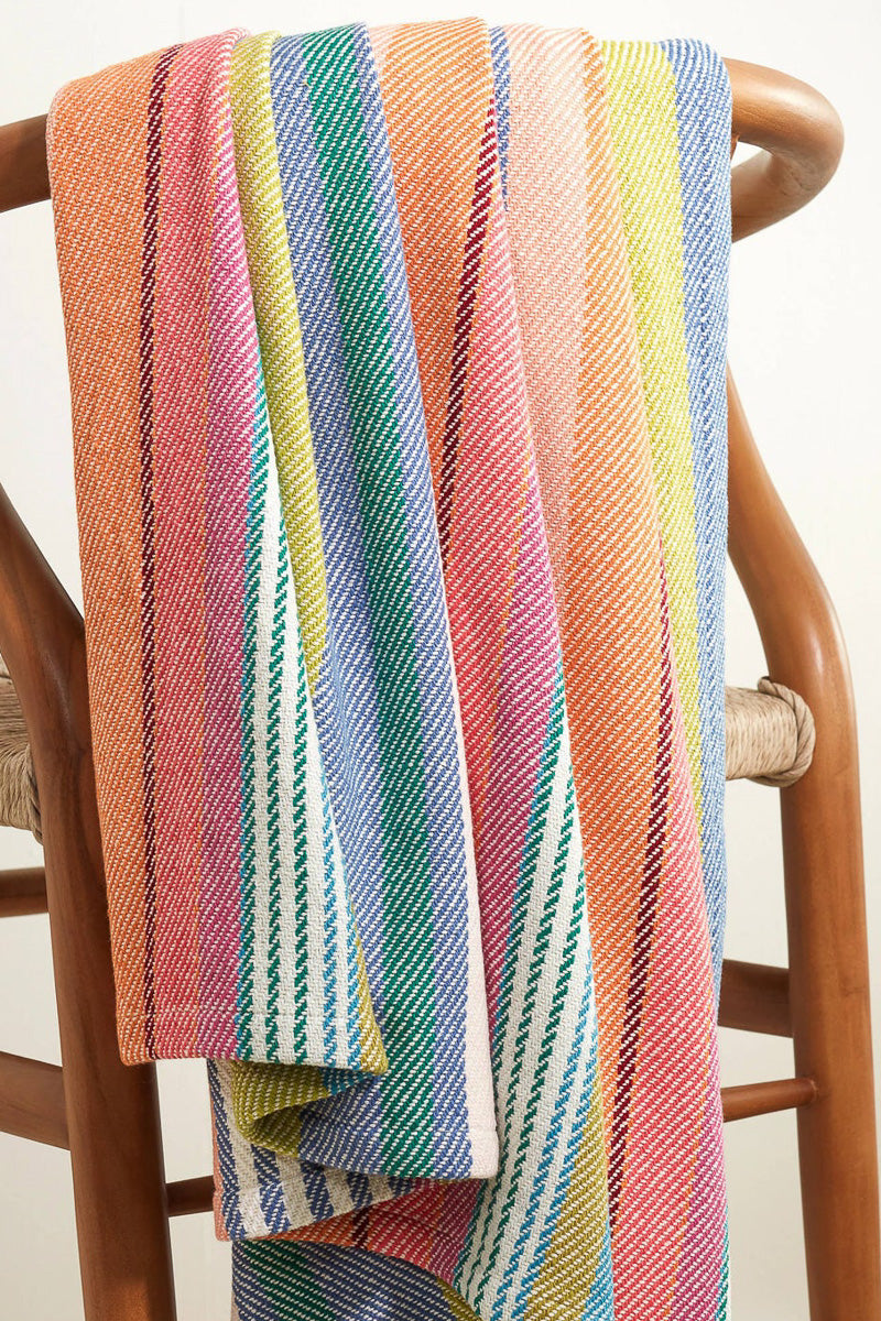 Dash & Albert Mellie Stripe Woven Cotton Throw