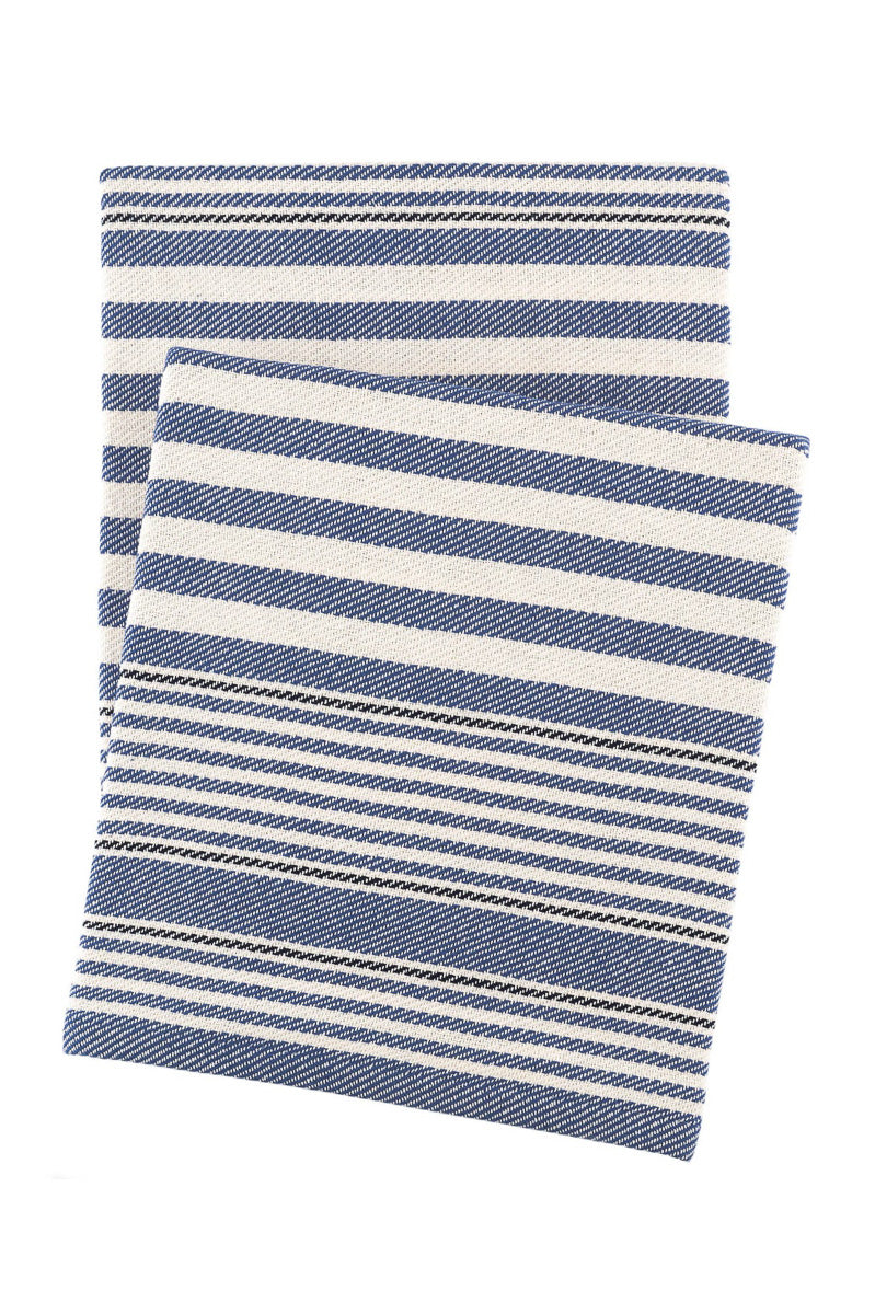 Dash & Albert Rugby Stripe Denim Throw