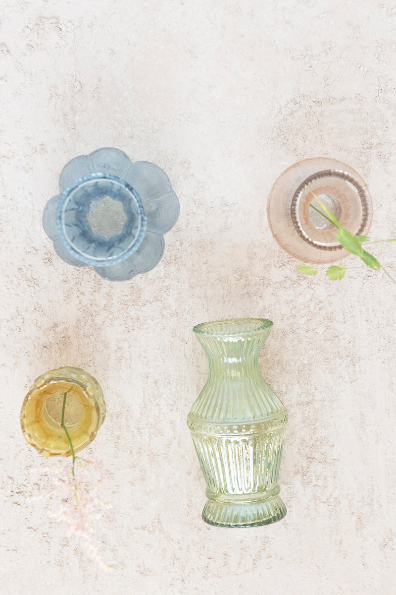 Creative Co-Op Debossed Glass Vase XLarge