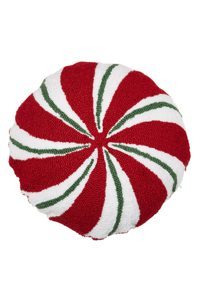 Peppermint Shaped Hooked Pillow