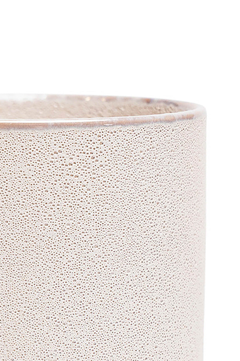 Chive Pot & Saucer Minute 2 With Speckles 5" Ivory