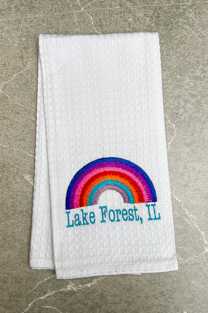 Rainbow Lake Forest Towel