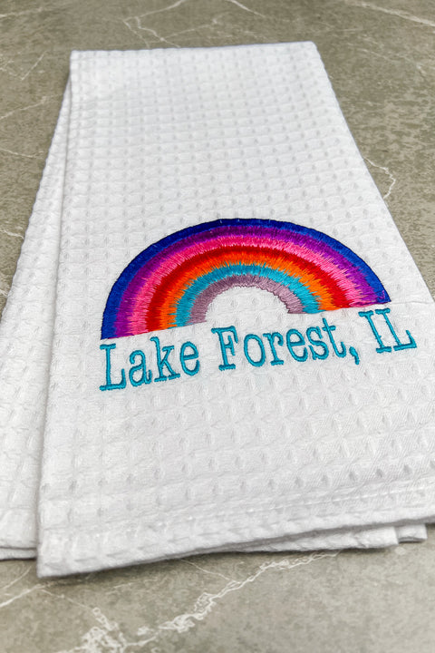 Rainbow Lake Forest Towel