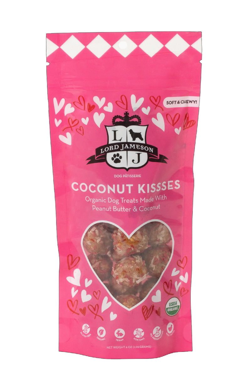 Lord Jameson Coconut Kisses Pops Dog Treats 6 oz