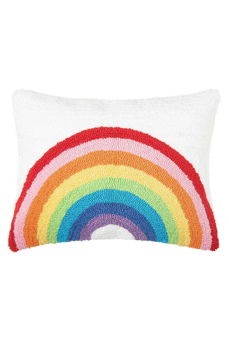 Rainbow Pride Hooked Pillow