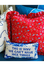 Nice Things Needlepoint Pillow