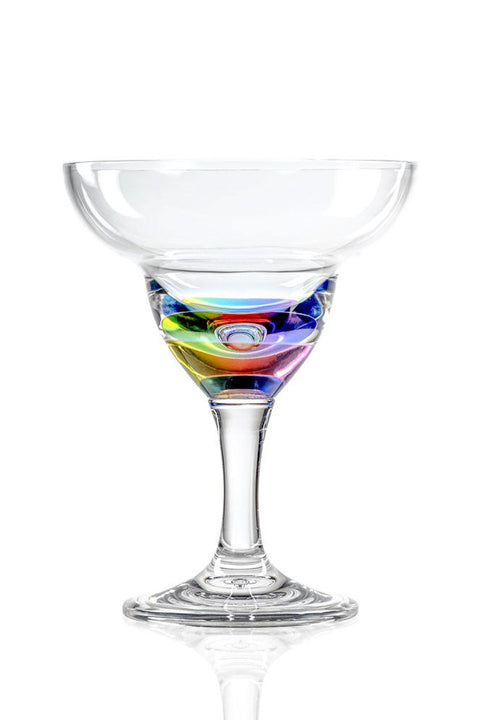 Merritt Jewel Rainbow Acrylic Margarita Glasses 11 oz