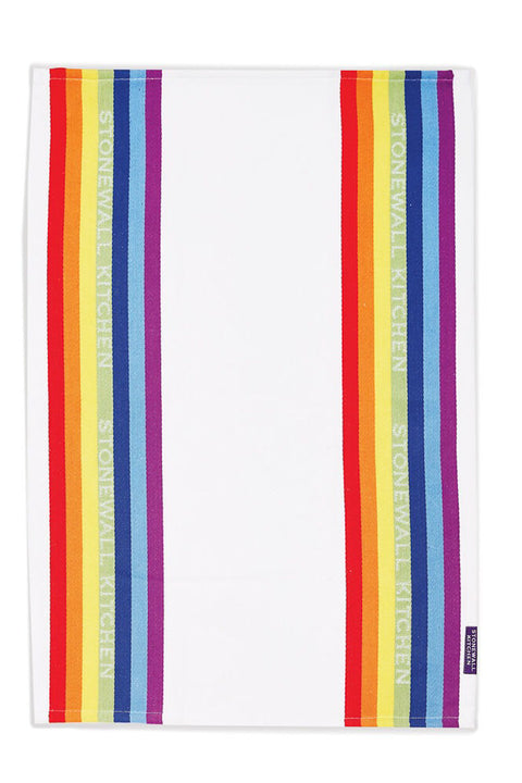 Tea Towel Rainbow Jacquard Stripe