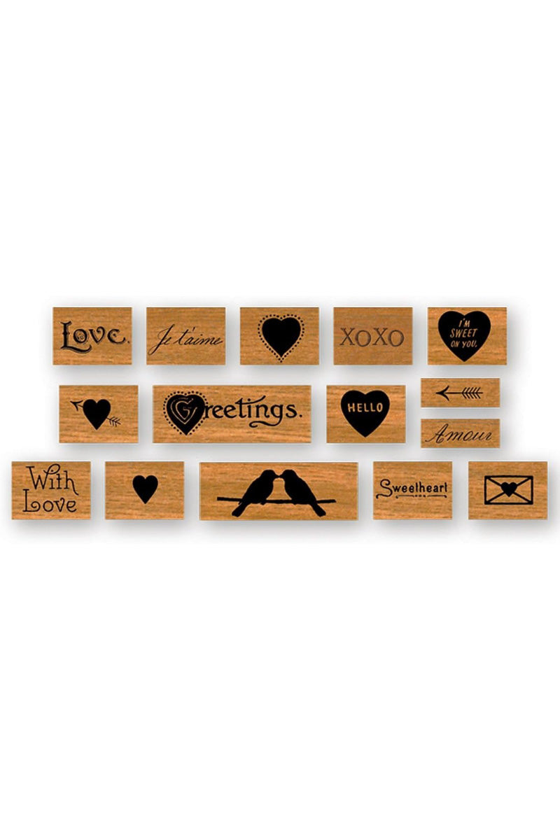 Cavallini & Co Love Rubber Stamp Set