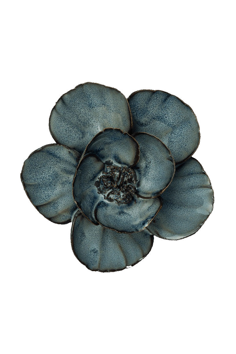 Chive Wall Art Ceramic Lotus Flower Blue/Grey