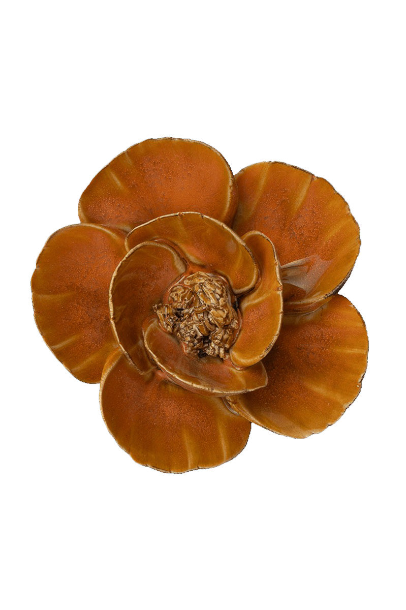 Chive Wall Art Ceramic Lotus Flower Orange