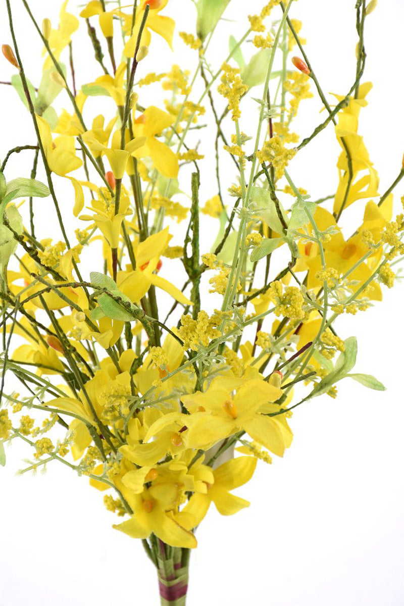 SILK SPRAY FORSYTHIA YE 20"
