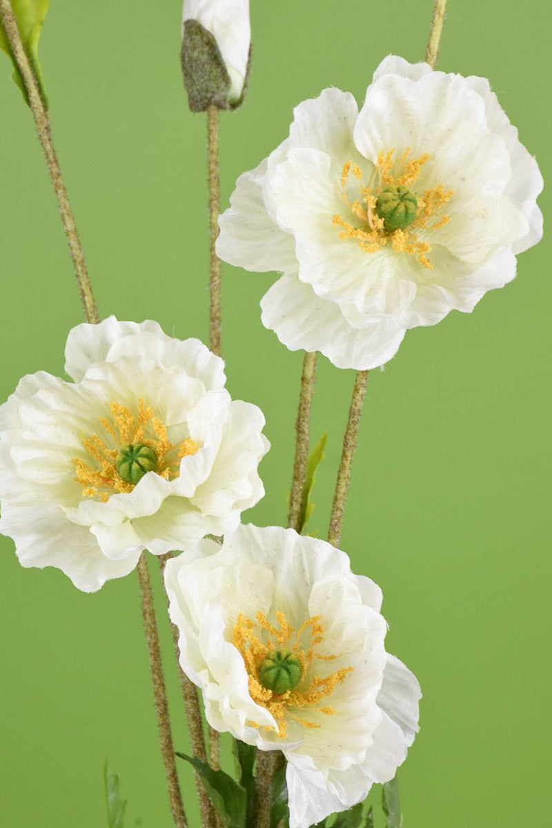 SILK SPRAY POPPY 22"