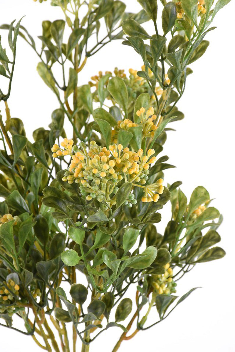 SILK BOXWOOD/BERRY BUSH 17"