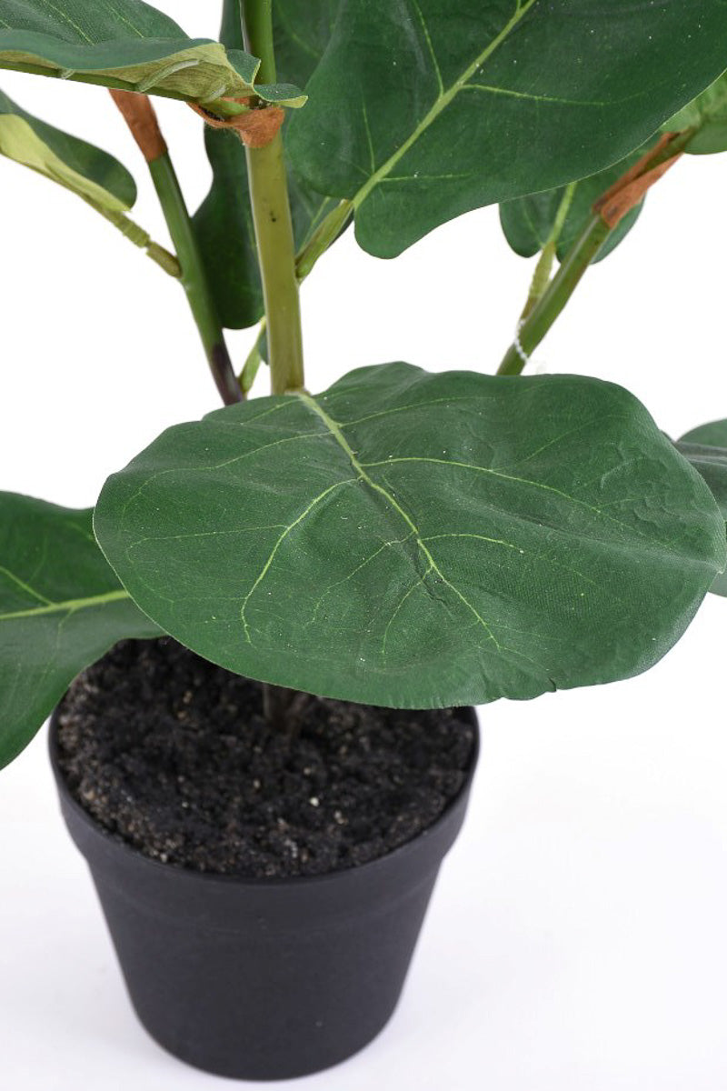 Faux Fiddle Leaf Potted Plant 27.5" Green