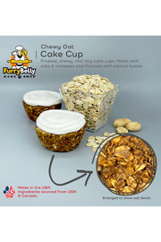 Rainbow Sprinkle Chewy Oat Cake Cup White 3 Pack