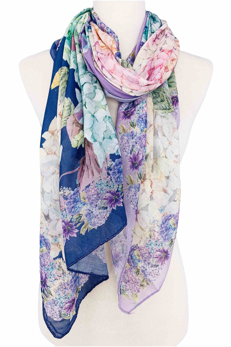 Hydrangea Scarf Purple
