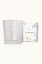 Thymes Flocked Candle Frasier Fir Medium