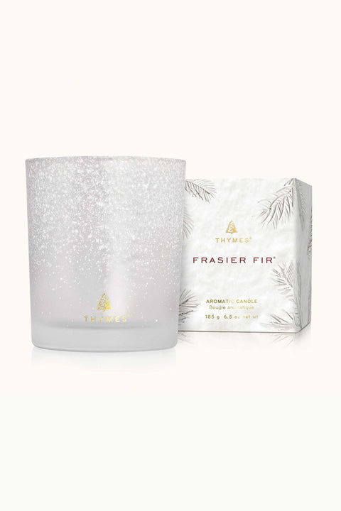 Thymes Flocked Candle Frasier Fir Medium