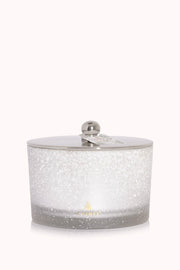 Thymes Flocked 3 Wick Candle Frasier Fir